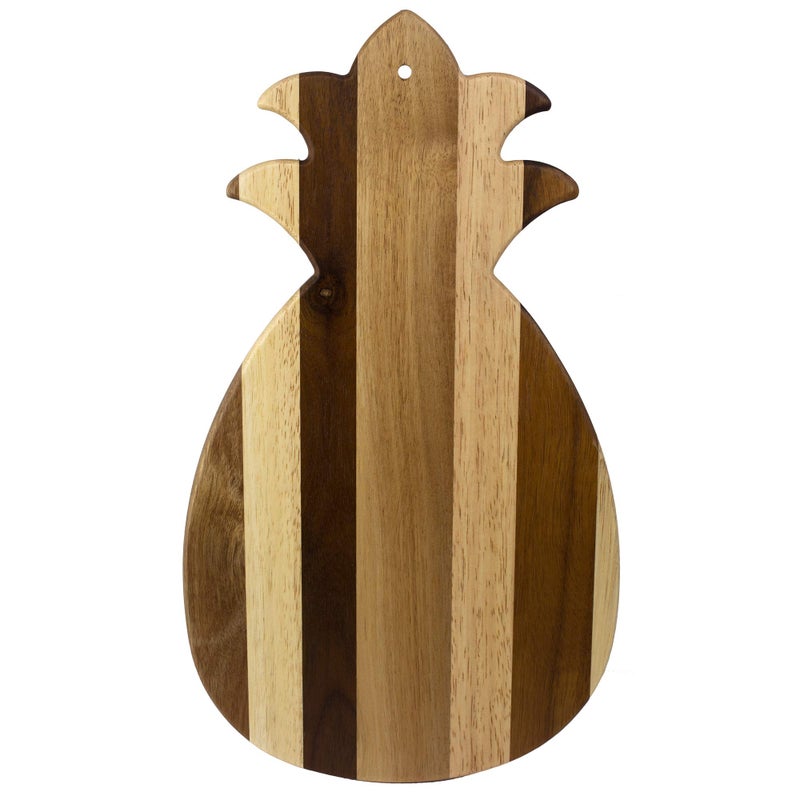 Totally Bamboo Rock & Branch Series Shiplap Pineapple Shaped Wood Serving and Cutting Board | Great for Wall Art 14-3/8"" x 8"" x 5/8"" - Image 1